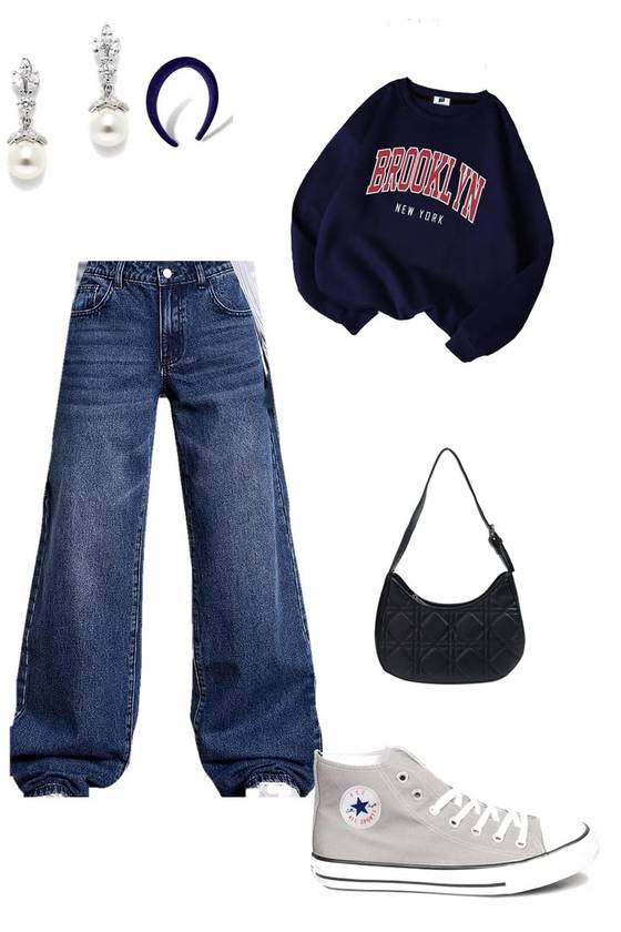 Navy Brooklyn Sweatshirt + Da
