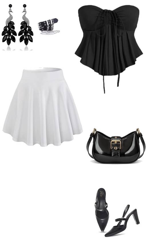 Black Ruffle Tube Top Under ₹