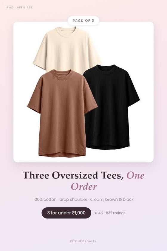 Three Oversized Tees, One Order
