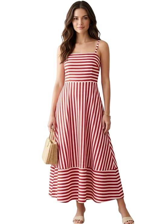 Striped maxi dress
