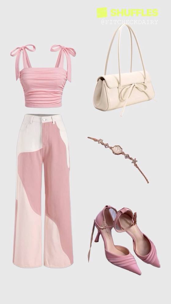 Baby pink outfits🤍🌸