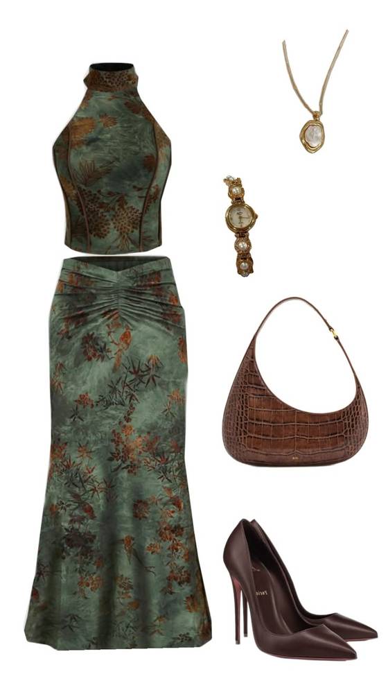 classy satin co-ord