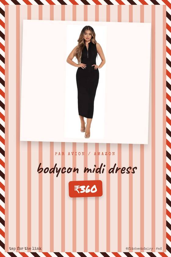 This Bodycon midi dress Is Only ₹360   Amazon