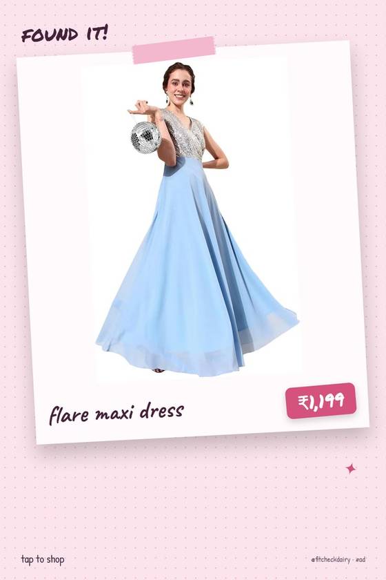 Flare maxi dress   Amazon Find Under ₹1,200