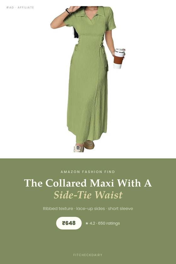 The Collared Maxi With A Side-Tie Waist