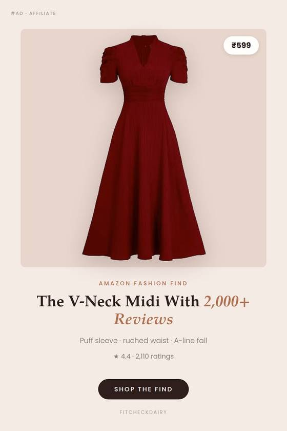 The V-Neck Midi Dress With 2,000+ Reviews