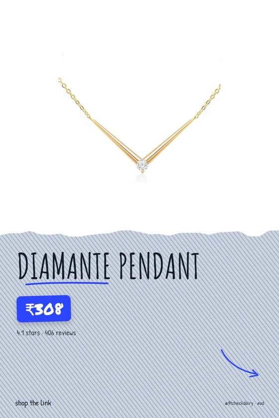 Found On Amazon: Diamante pendant for ₹308