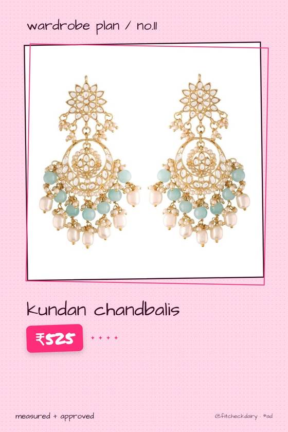 I Jewels Traditional Handcrafted Kundan & Pear