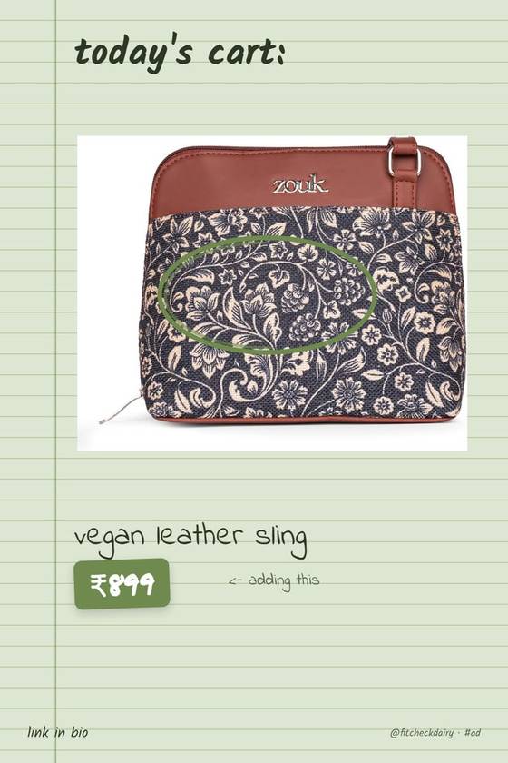 Vegan leather sling — ₹899, 4.5 Stars
