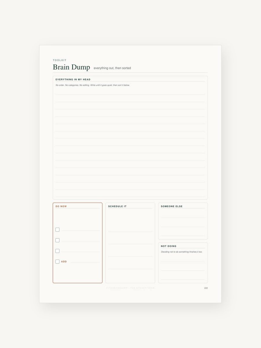 Brain dump page