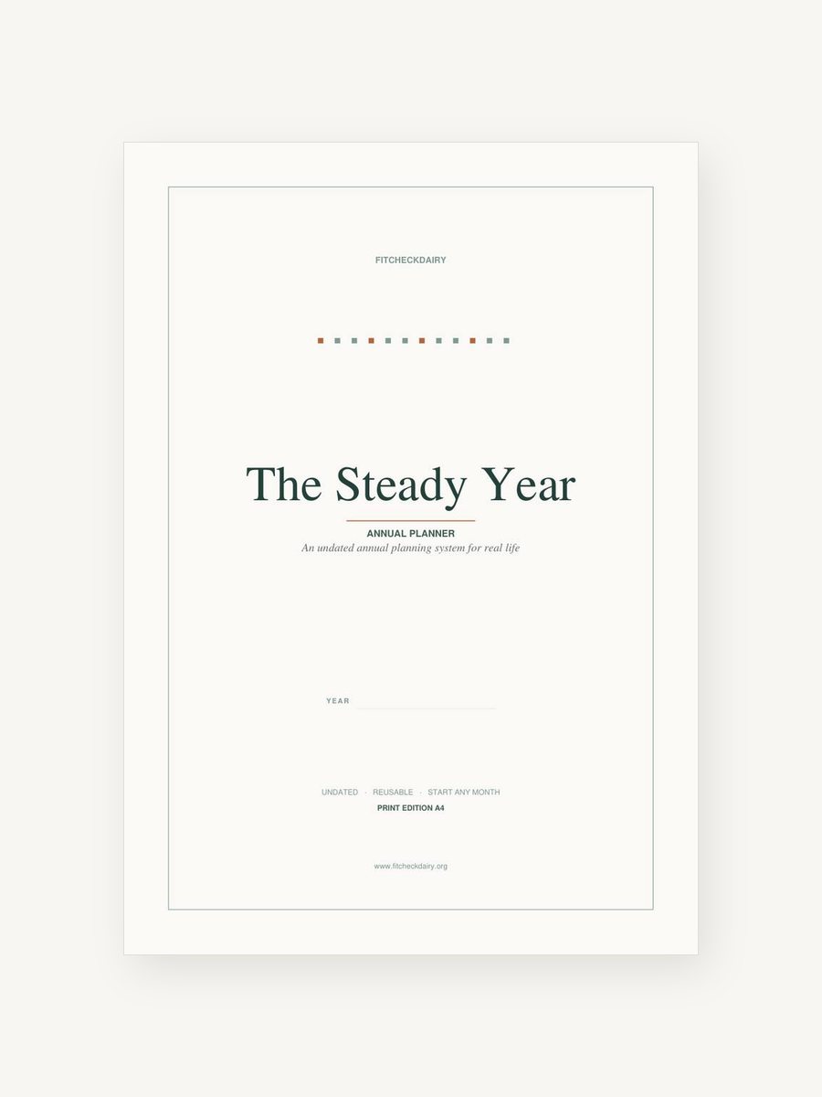 The Steady Year planner